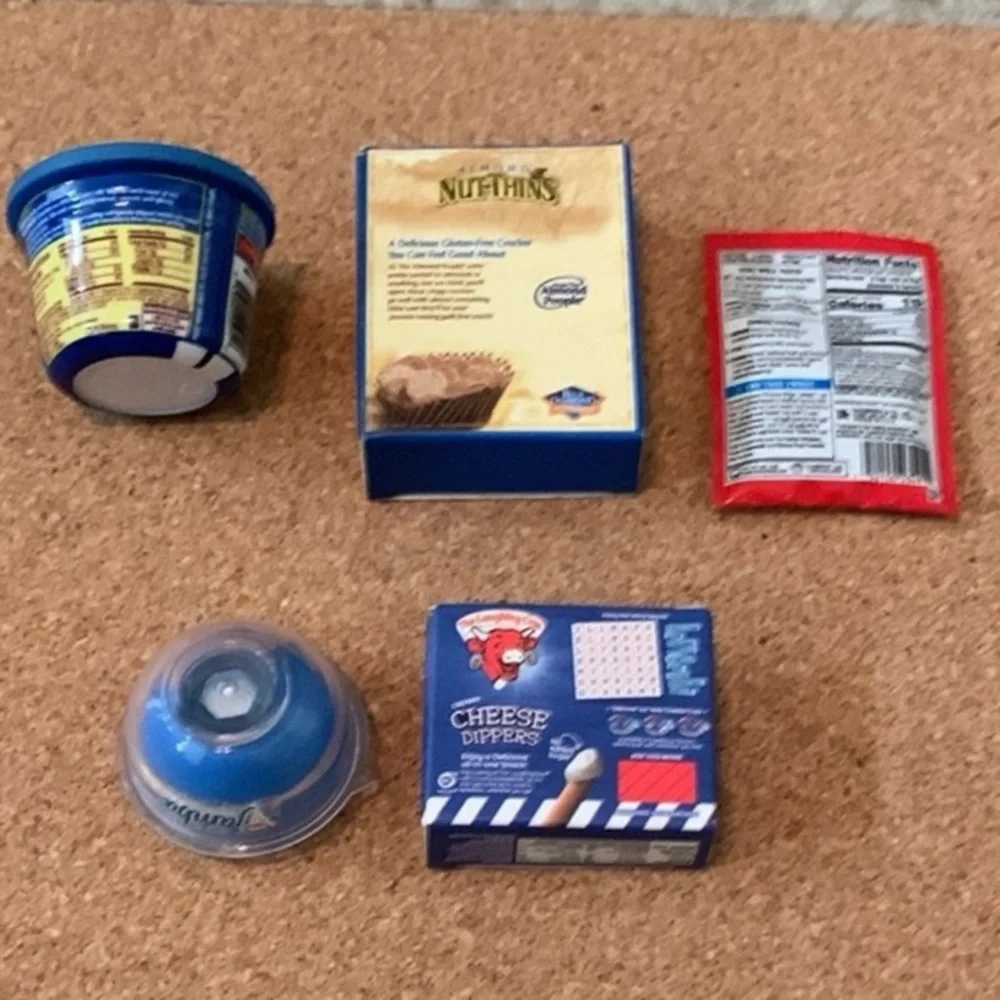 Mini Brands Toy Food Lot Jolly Ranchers,Jello,Mac and Cheese,Nuts,Taco,Crackers